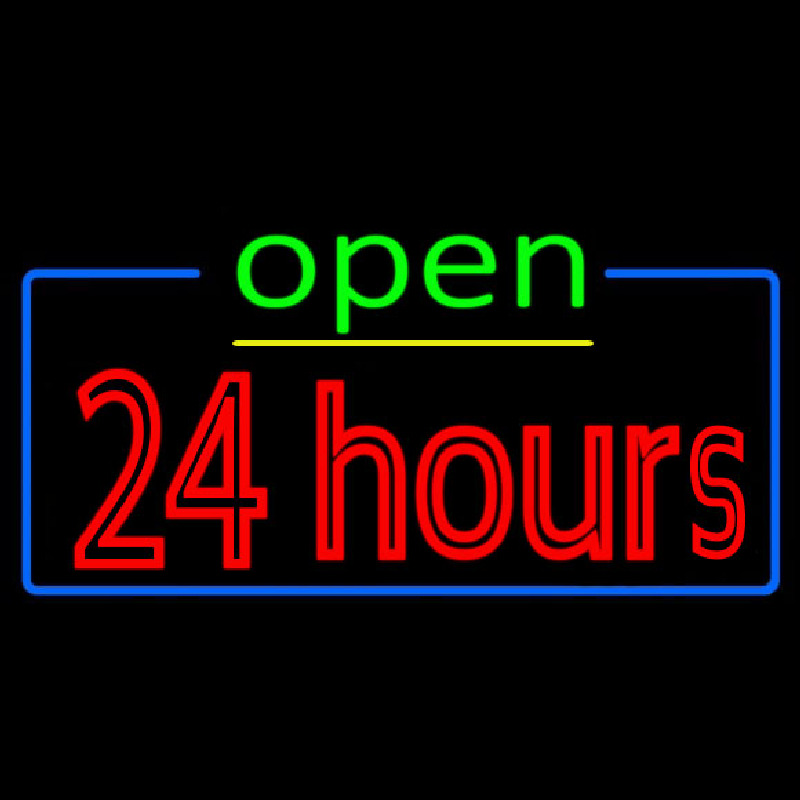 Custom 24 Hours Neon Sign USA – Custom Neon Signs Shop – Neon Signs USA