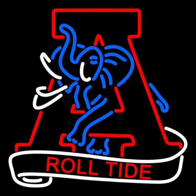 Custom Alabama Crimson Tide Alternate Logo NCAA Neon Sign Neon Sign USA