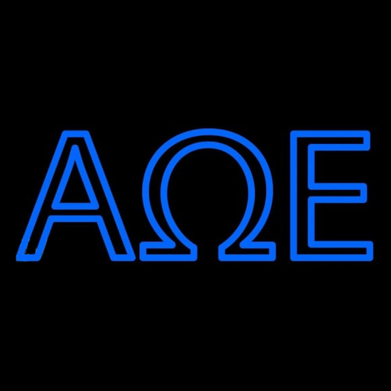 Custom Alpha Omega Epsilon Neon Sign USA