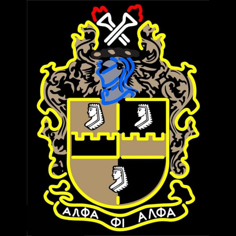 Custom Alpha Phi Alpha Logo Neon Sign USA