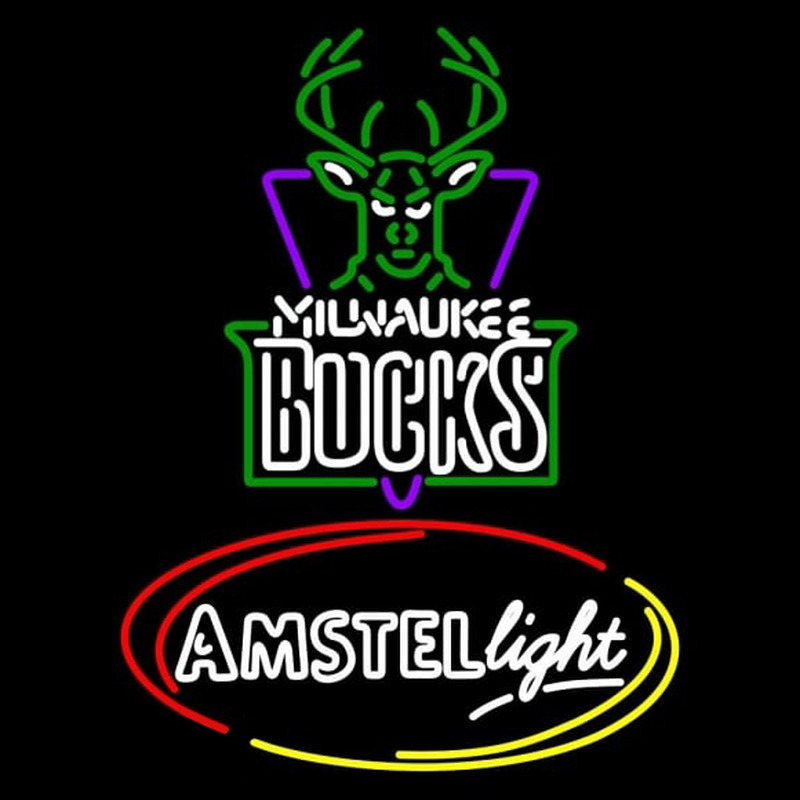 Custom Amstel Light Milwaukee Bucks NBA Beer Sign Neon Sign USA