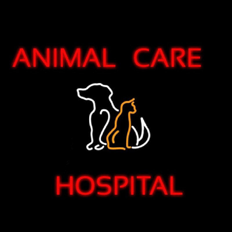 Custom Animal Care Hospital Logo Neon Sign USA