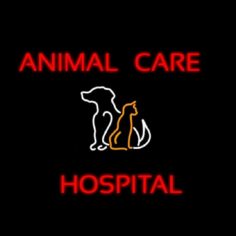Custom Animal Care Hospital Logo Neon Sign USA
