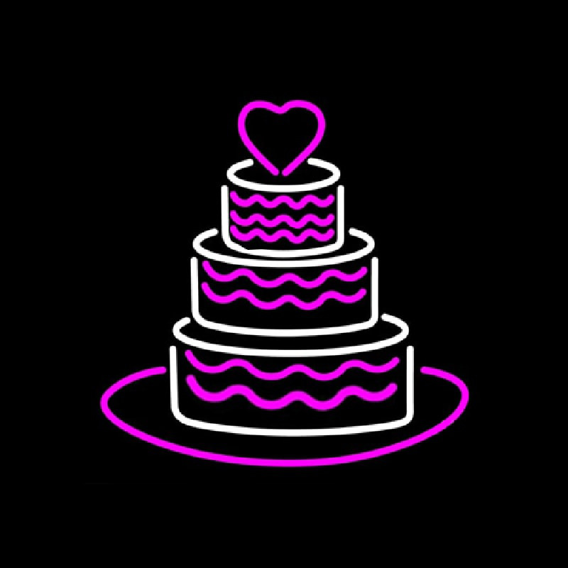 Custom Anniversary Cake Neon Sign USA