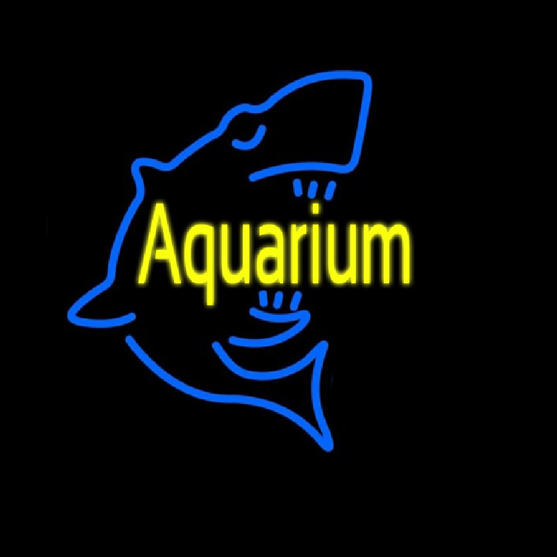 Custom Aquarium With Shark Logo Neon Sign USA
