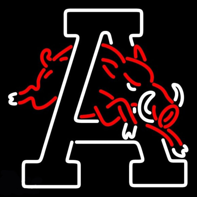 Custom Arkansas Razorbacks Alternate 1974 1993 Logo NCAA Neon Sign Neon Sign USA