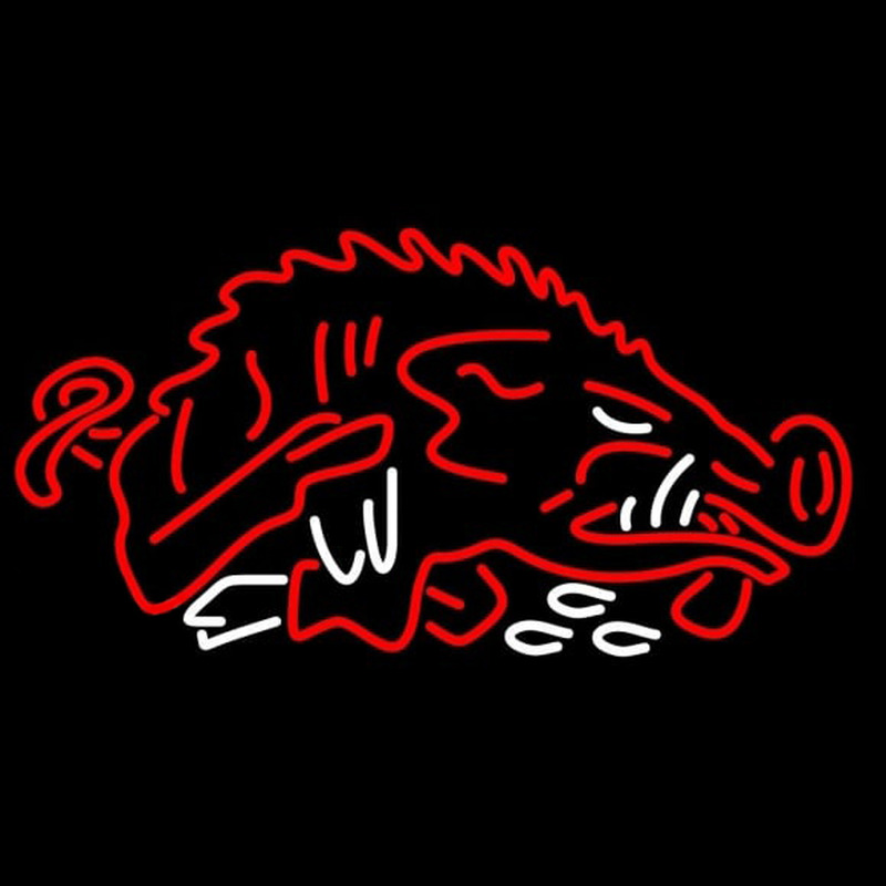 Custom Arkansas Razorbacks Alternate 1976 1993 Logo NCAA Neon Sign Neon Sign USA