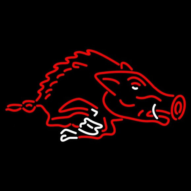 Custom Arkansas Razorbacks Primary 1963 1966 Logo NCAA Neon Sign Neon Sign USA
