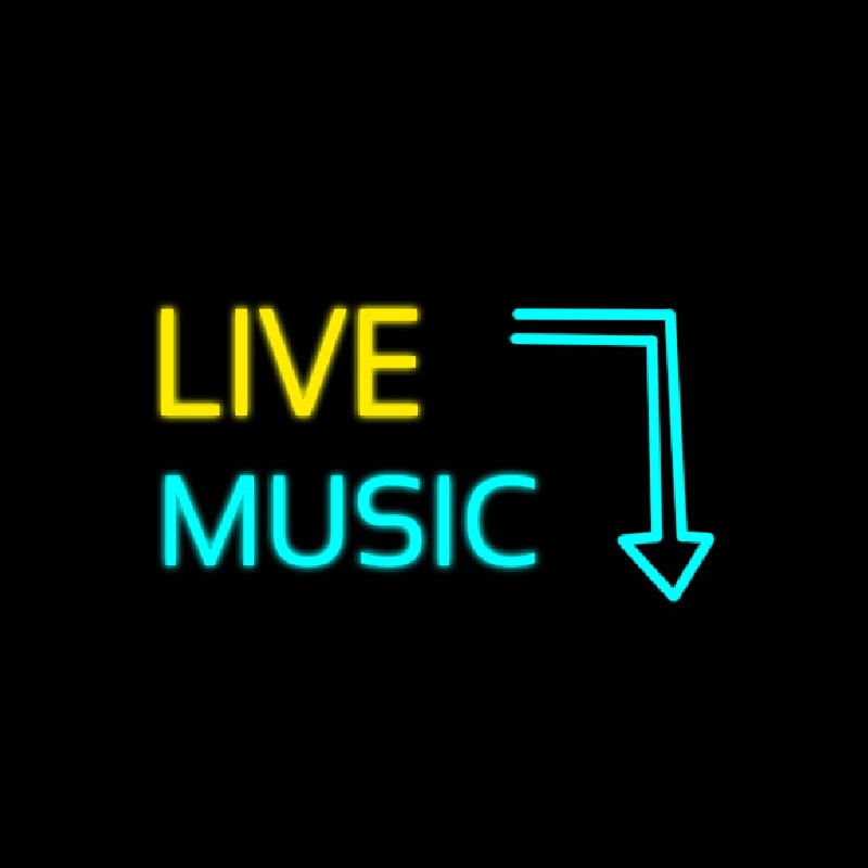 Custom Arrow Live Music Neon Sign USA