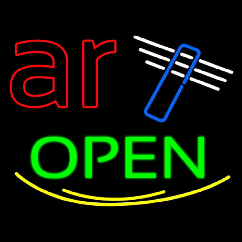 Custom Art Open Neon Sign USA