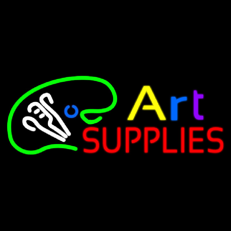 Custom Art Supplies With Logo Neon Sign USA