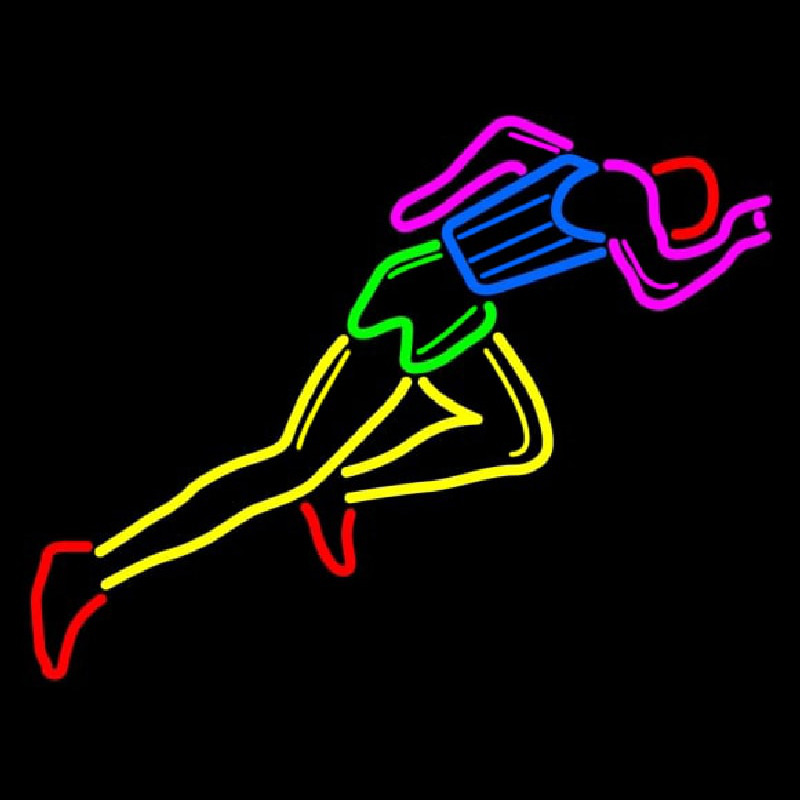 Custom Athlete Running Neon Sign USA