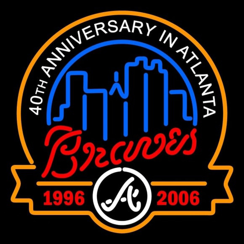 Custom Atlanta Braves Anniversary 2006 Logo MLB Neon Sign Neon Sign USA