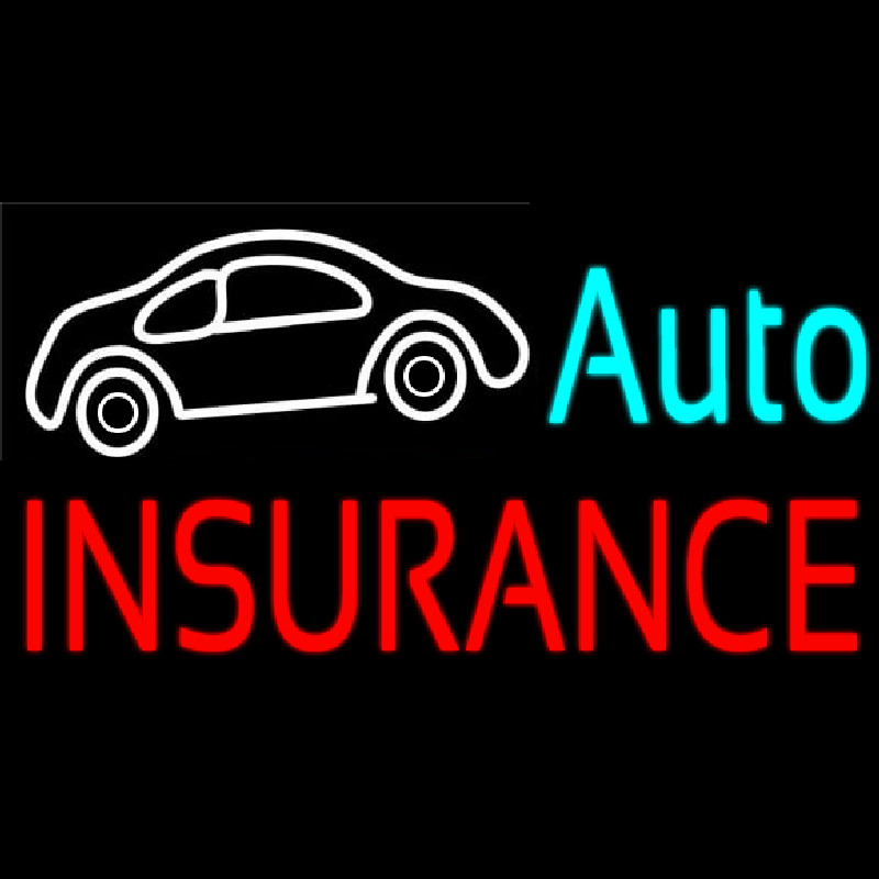 Custom Auto Insurance Car Logo Neon Sign USA