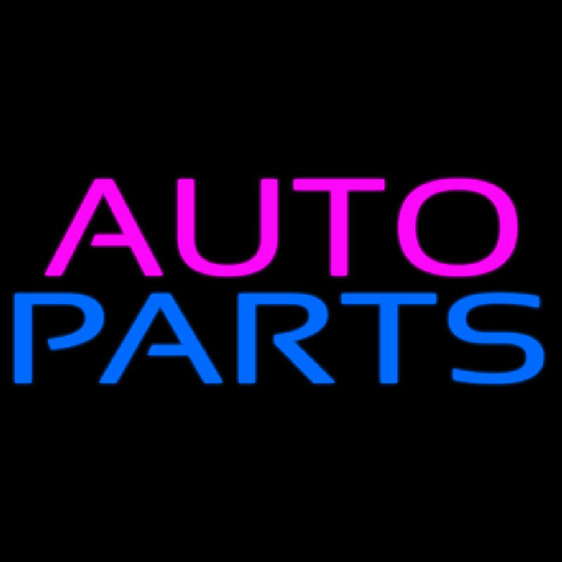 Custom Auto Parts Block Neon Sign USA
