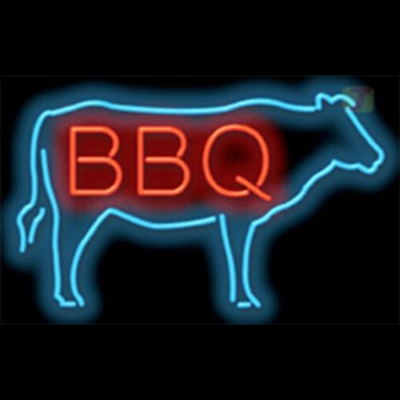 Custom BBQ COW Neon Sign USA