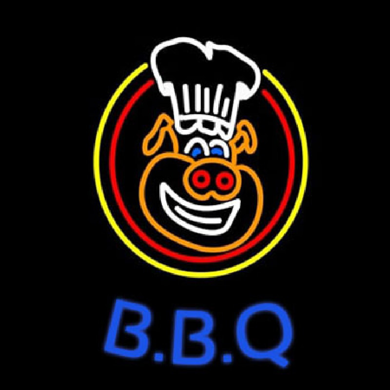 Custom BBQ Pig  Neon Sign USA