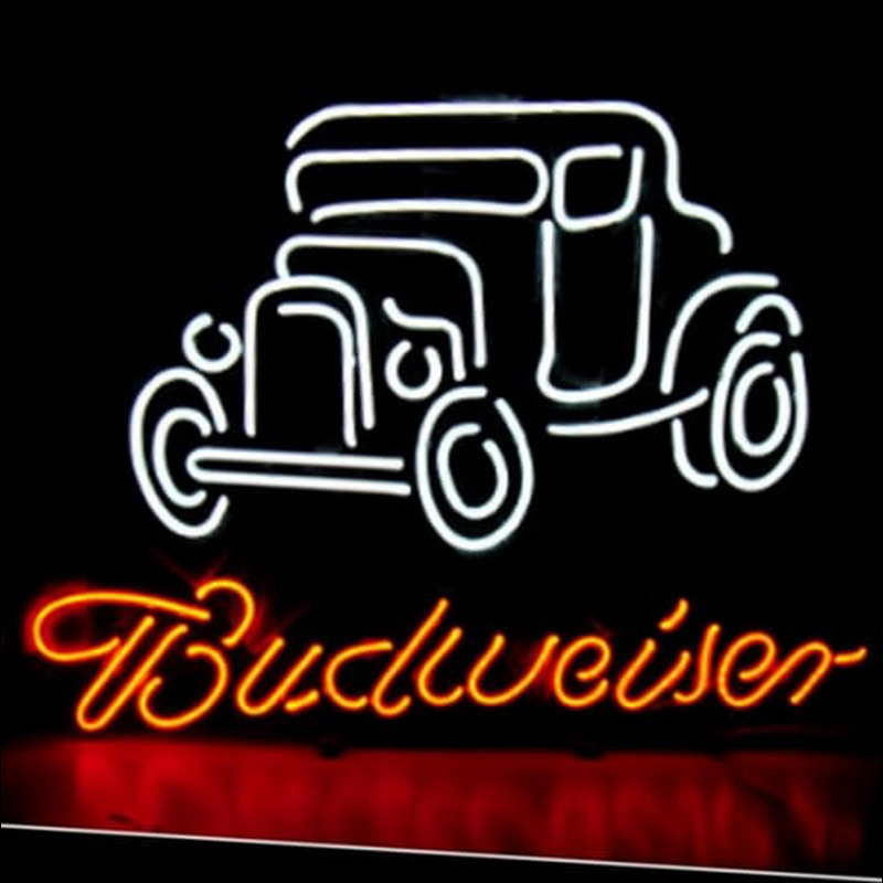 Custom BUDWEISER VINTAGE CAR Neon Sign USA