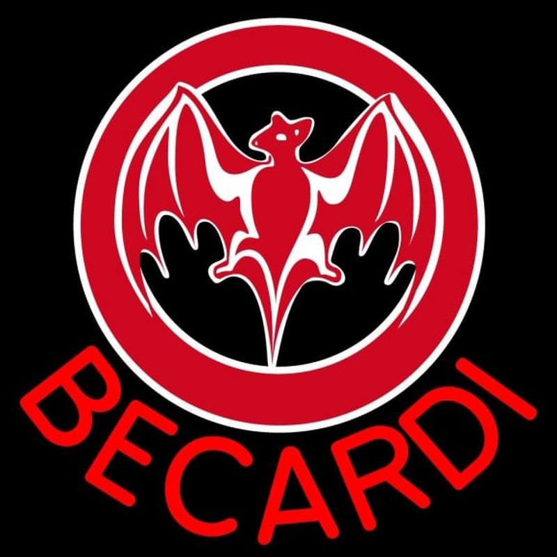 Custom Bacardi Bat Red Logo Rum Sign Neon Sign USA