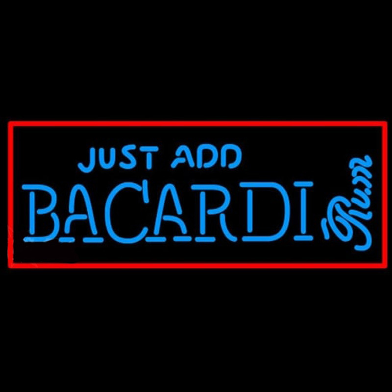 Custom Bacardi Just Add Rum Sign Neon Sign USA