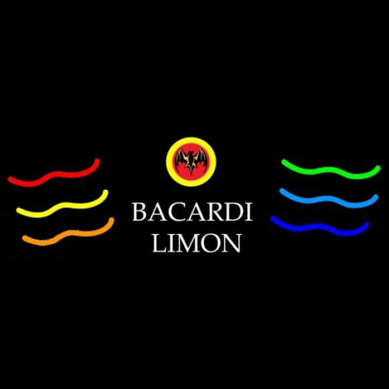 Custom Bacardi Limon Multi Colored Rum Sign Neon Sign USA