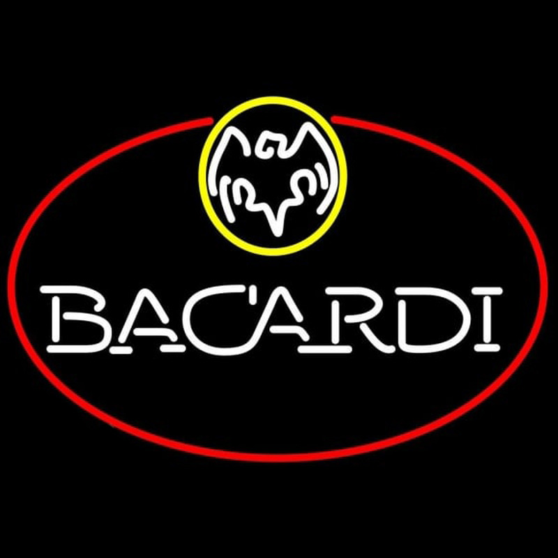 Custom Bacardi Oval Rum Sign Neon Sign USA