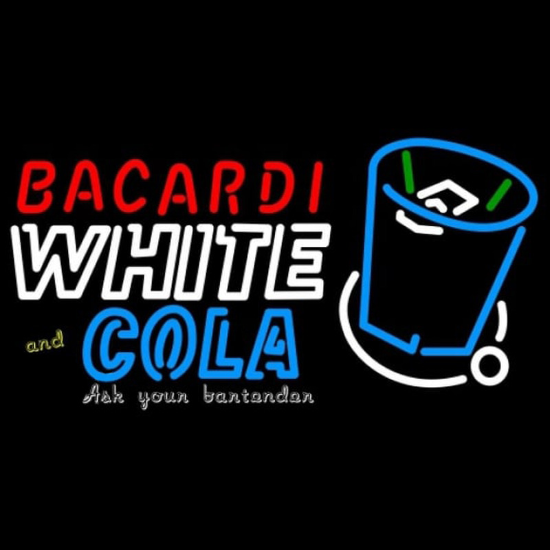 Custom Bacardi White And Coke Rum Sign Neon Sign USA