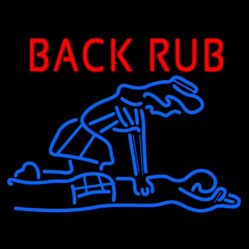Custom Back Rub With Logo Neon Sign USA