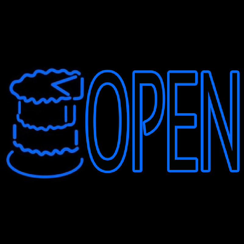 Custom Bakery Open With Cake Neon Sign USA