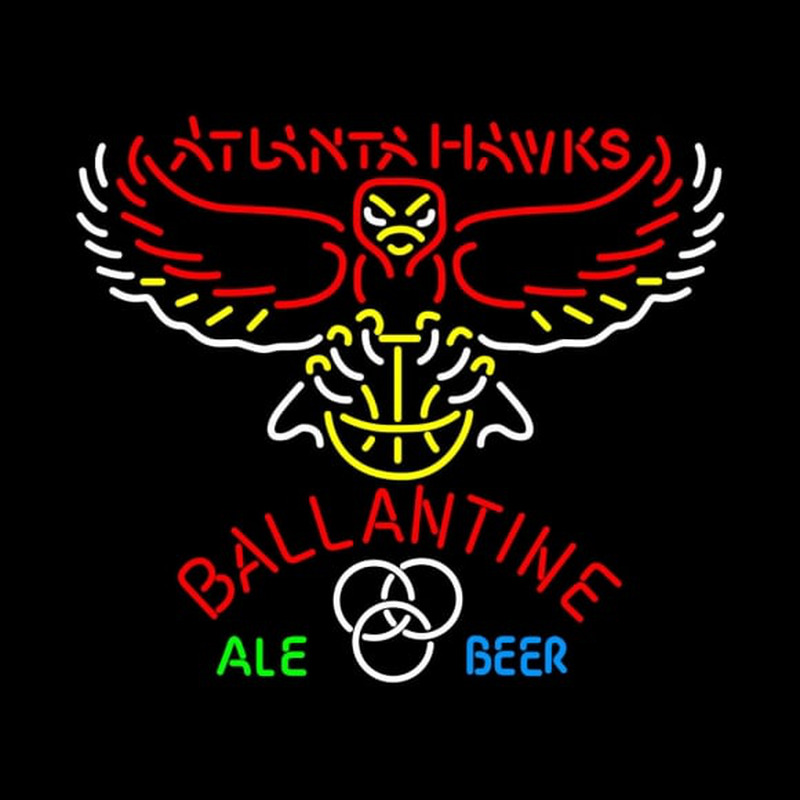 Custom Ballantine Atlanta Hawks NBA Neon Beer Sign Neon Sign USA
