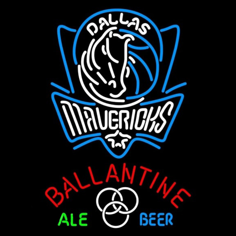 Custom Ballantine Dallas Mavericks NBA Beer Sign Neon Sign USA