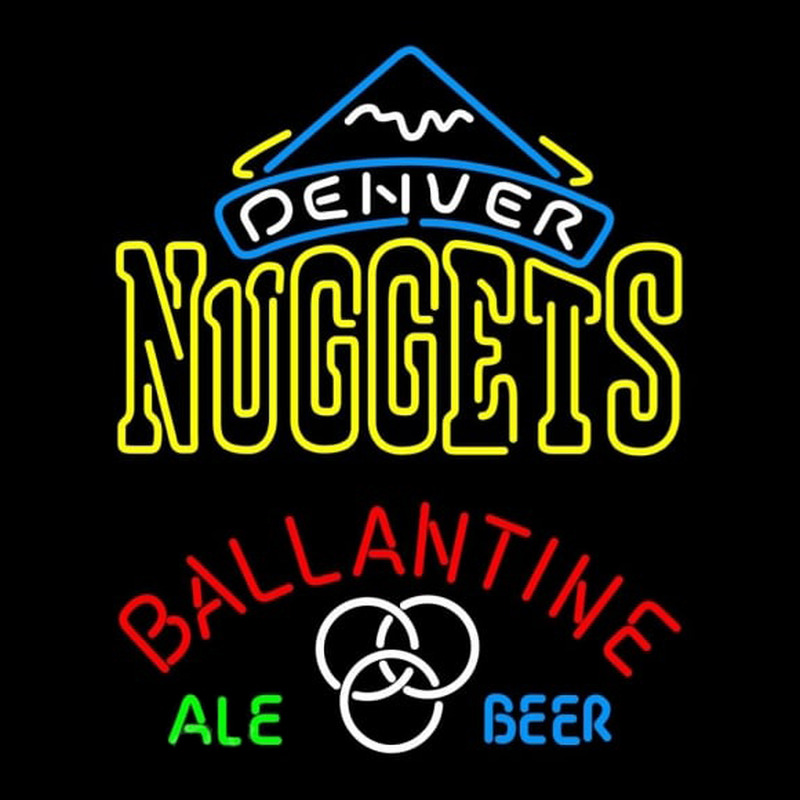 Custom Ballantine Denver Nuggets NBA Beer Sign Neon Sign USA