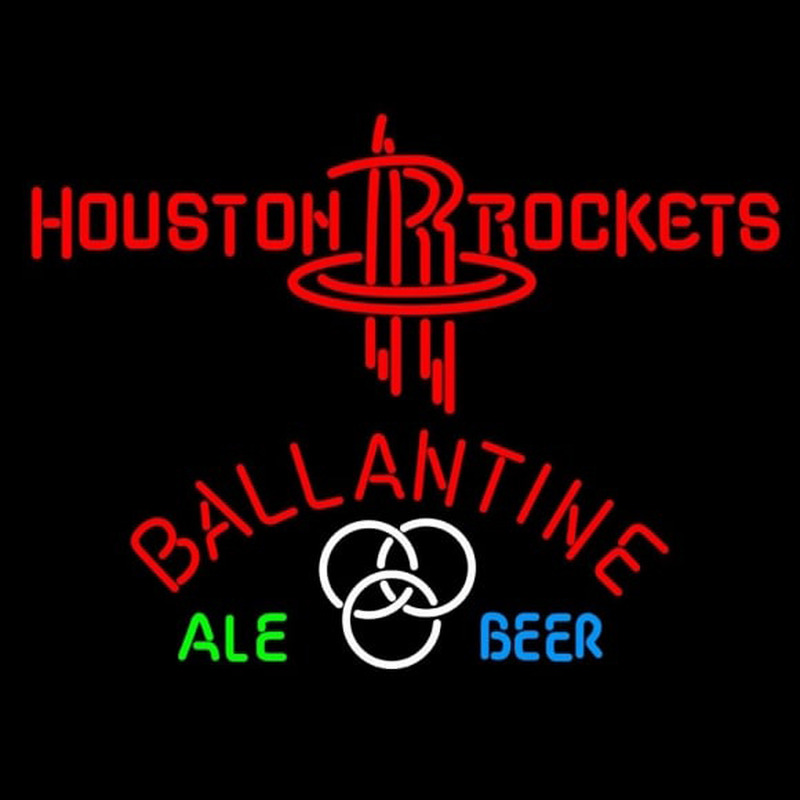 Custom Ballantine Houston Rockets NBA Beer Sign Neon Sign USA