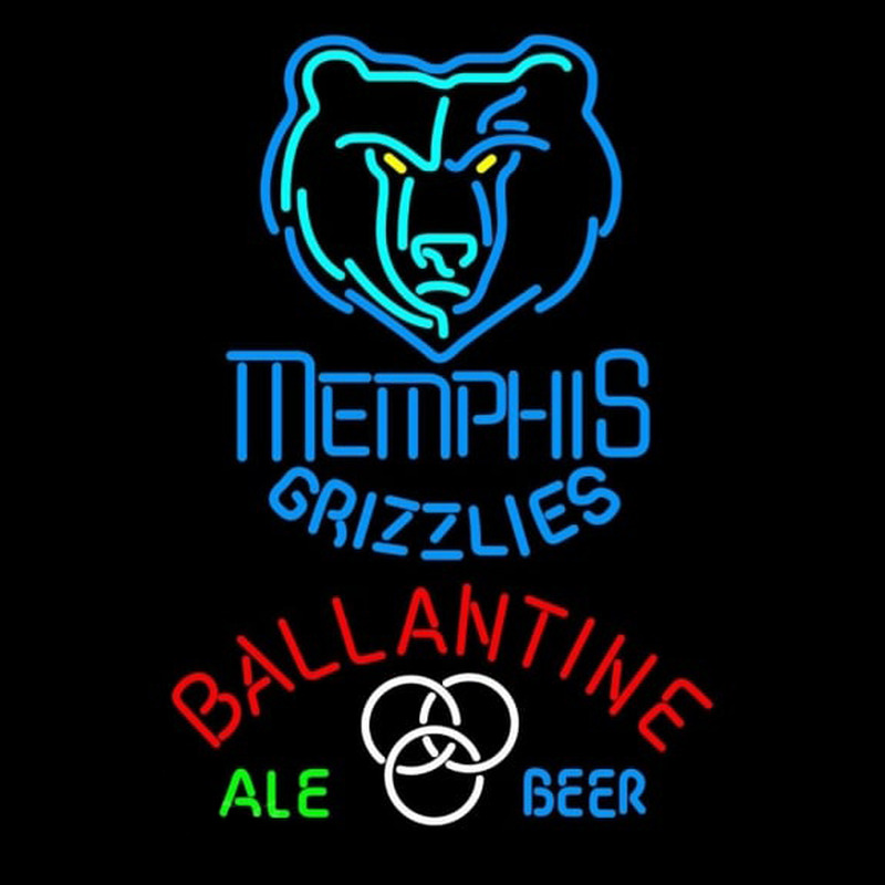 Custom Ballantine Memphis Grizzlies NBA Beer Sign Neon Sign USA