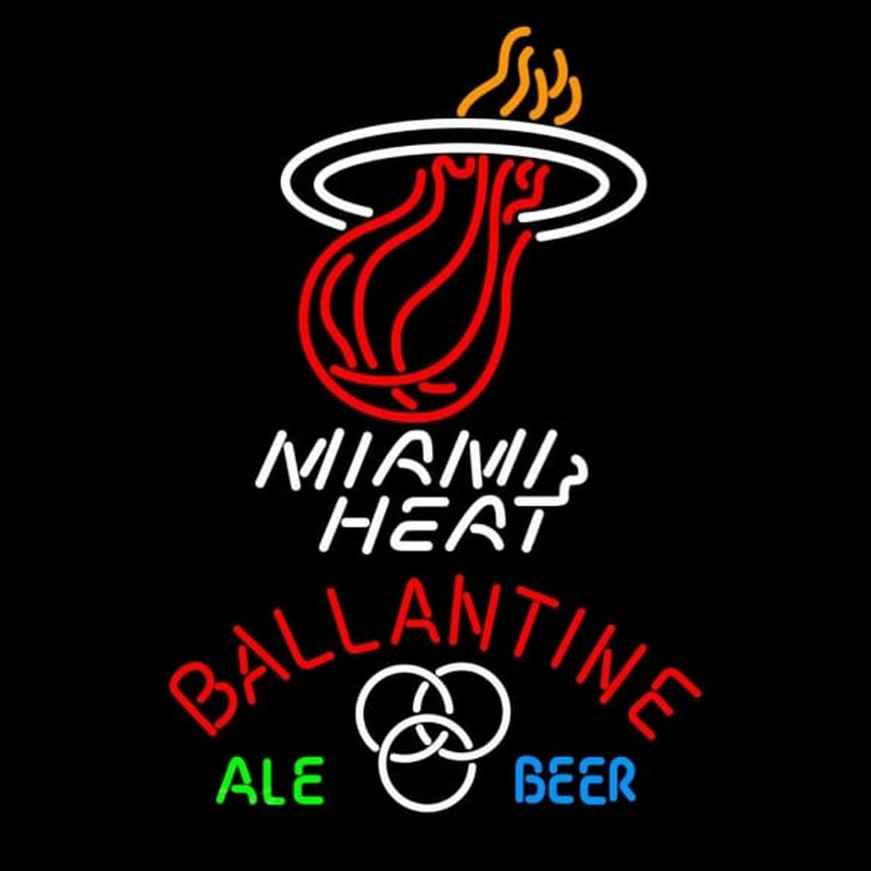 Custom Ballantine Miami Heat NBA Beer Sign Neon Sign USA