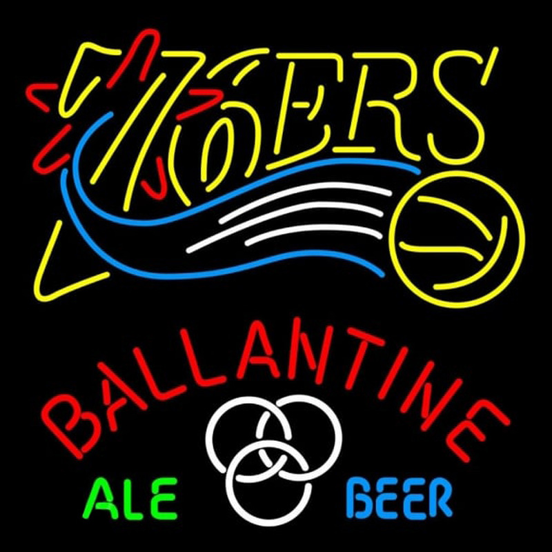 Custom Ballantine Philadelphia 76ers NBA Beer Sign Neon Sign USA
