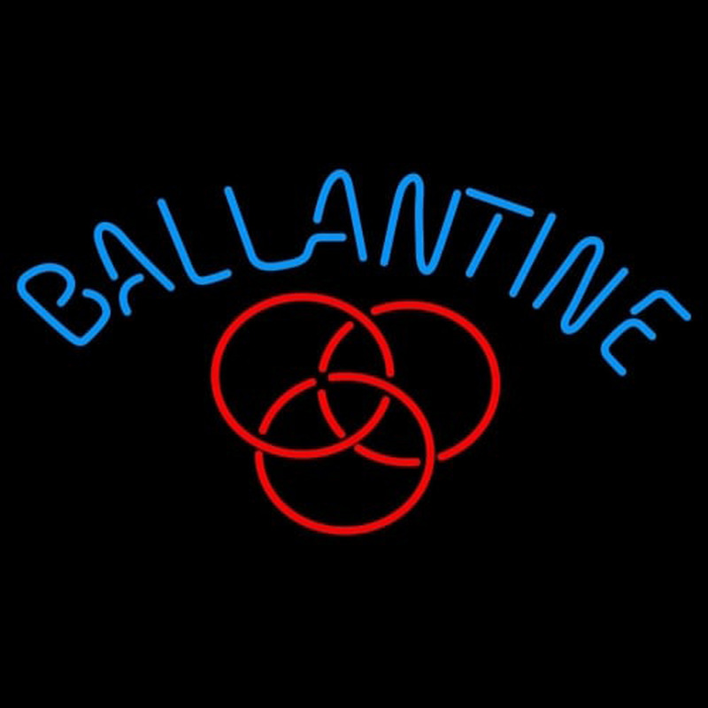 Custom Ballantine Red Logo Beer Neon Sign USA