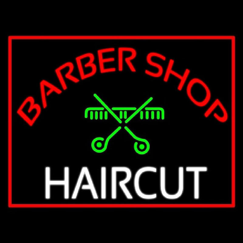 Custom Barbershop Haircut Neon Sign USA