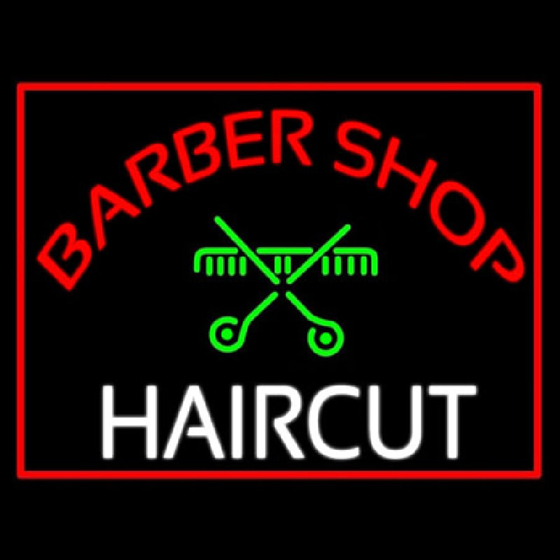 Custom Barbershop Haircut  Neon Sign USA