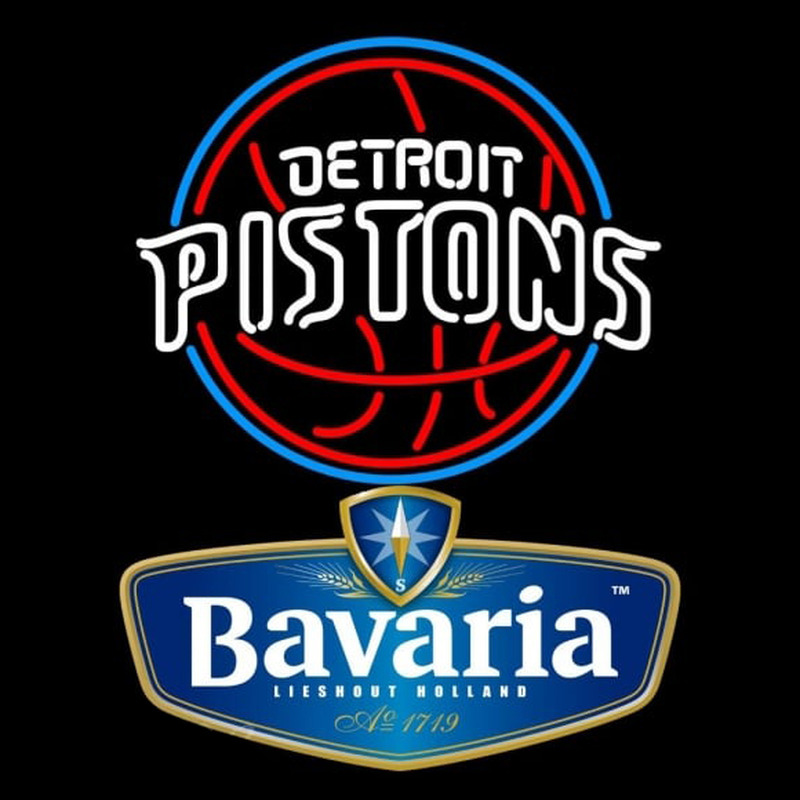 Custom Bavarian Detroit Pistons NBA Beer Sign Neon Sign USA