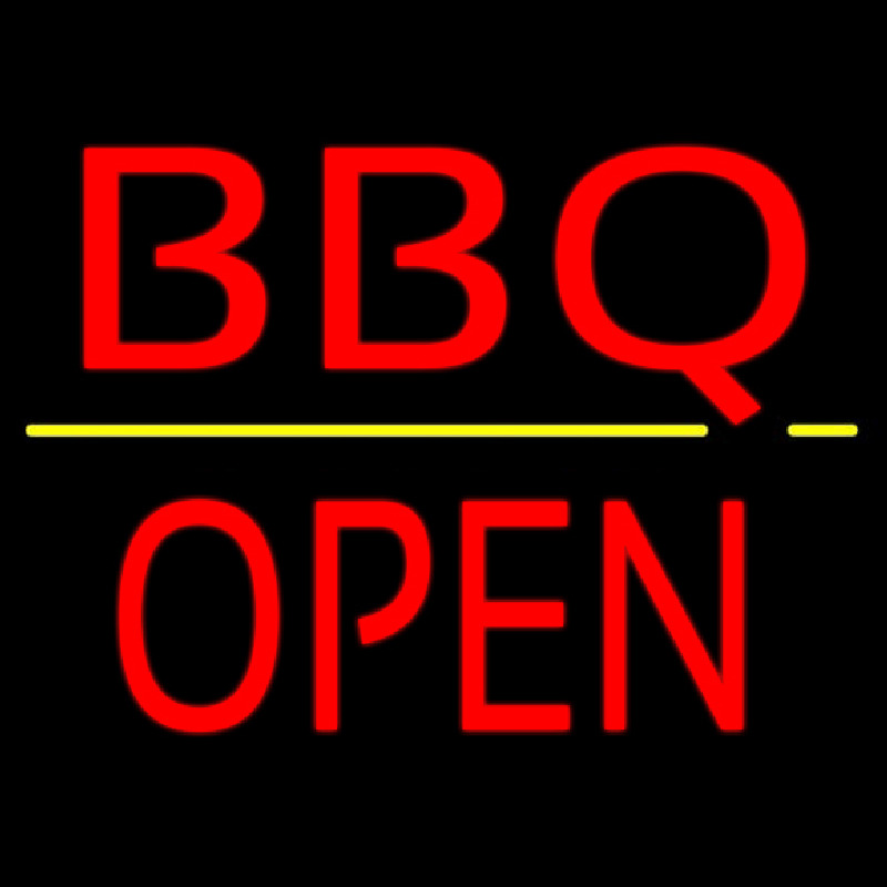 Custom Bbq Block Open Neon Sign USA