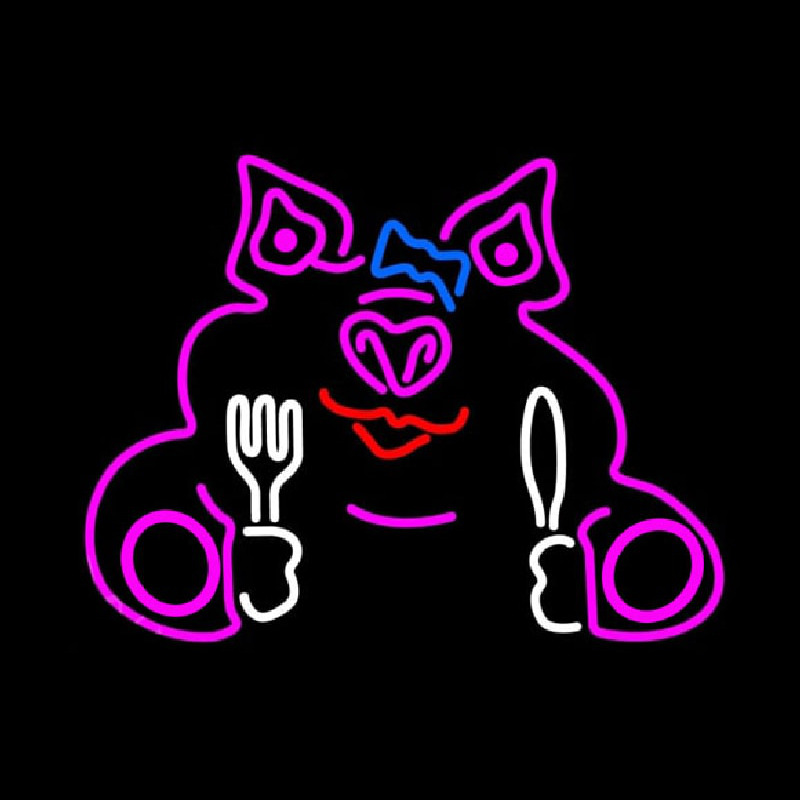 Custom Bbq Pig Neon Sign USA