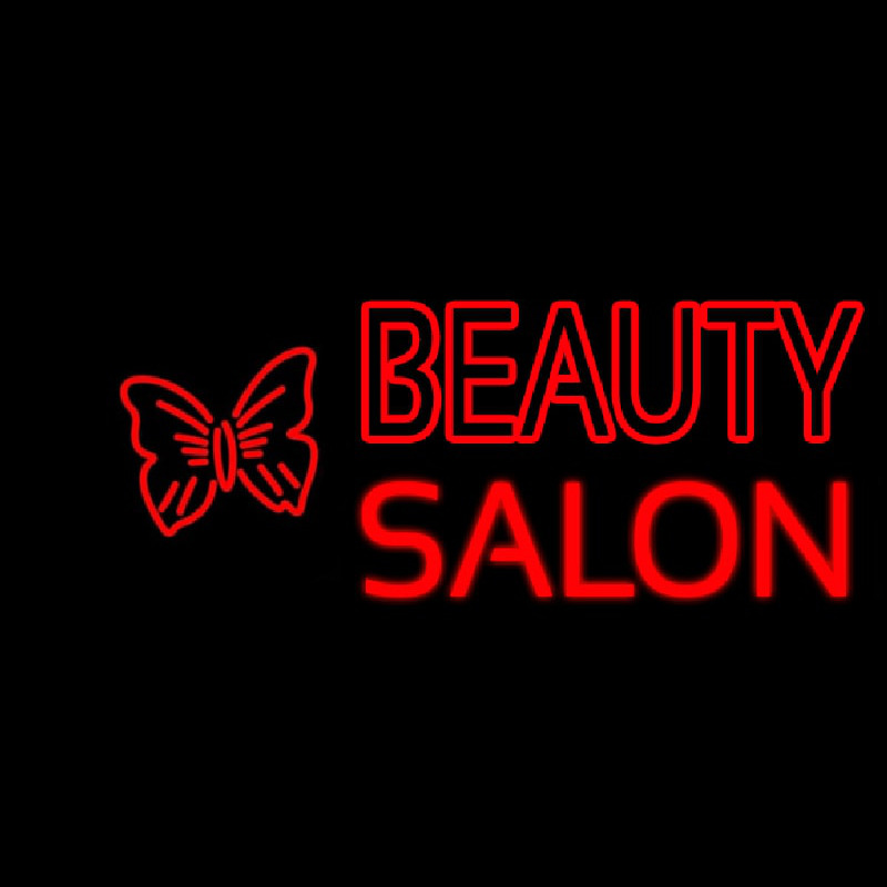 Custom Beauty Salon With Butterfly Logo Neon Sign USA