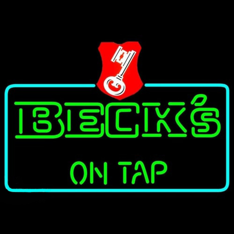 Custom Beck On Tap Key Label Beer Neon Sign USA