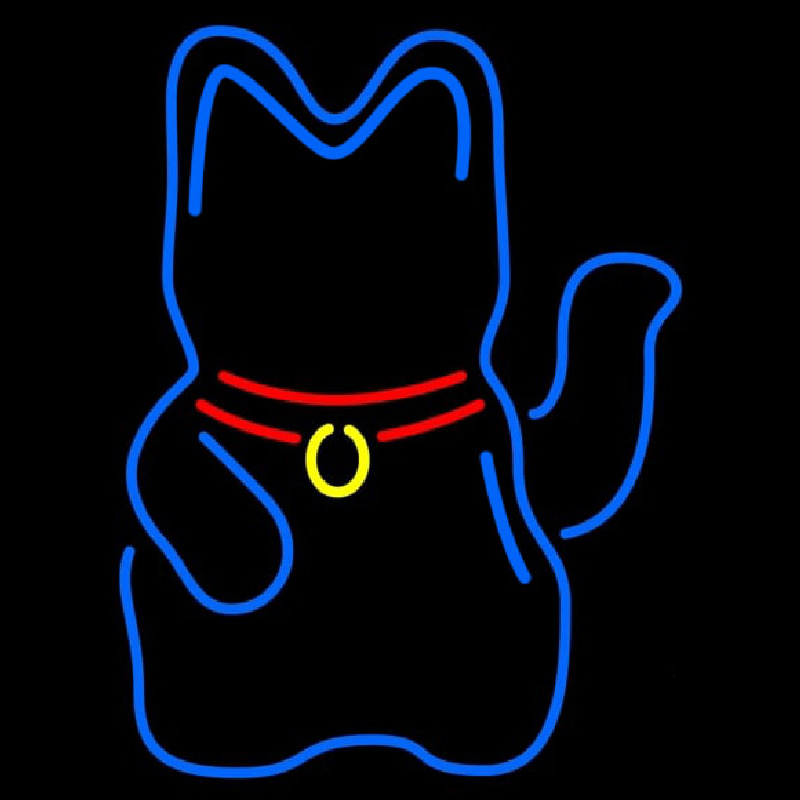 Custom Beckoning Cat Neon Sign USA