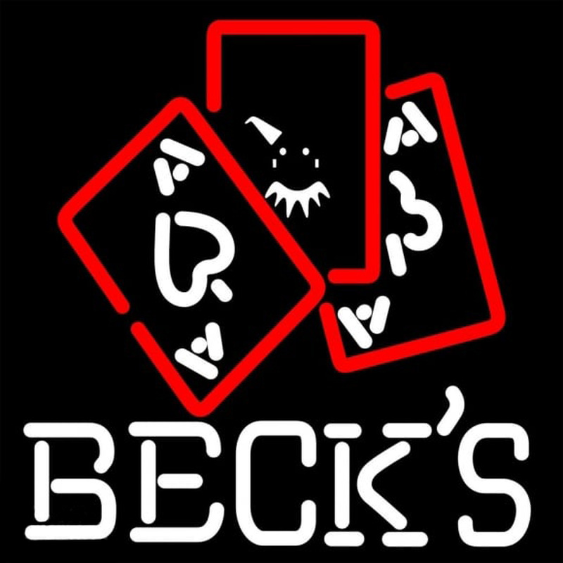 Custom Becks Ace And PokerBeer Sign Neon Sign USA