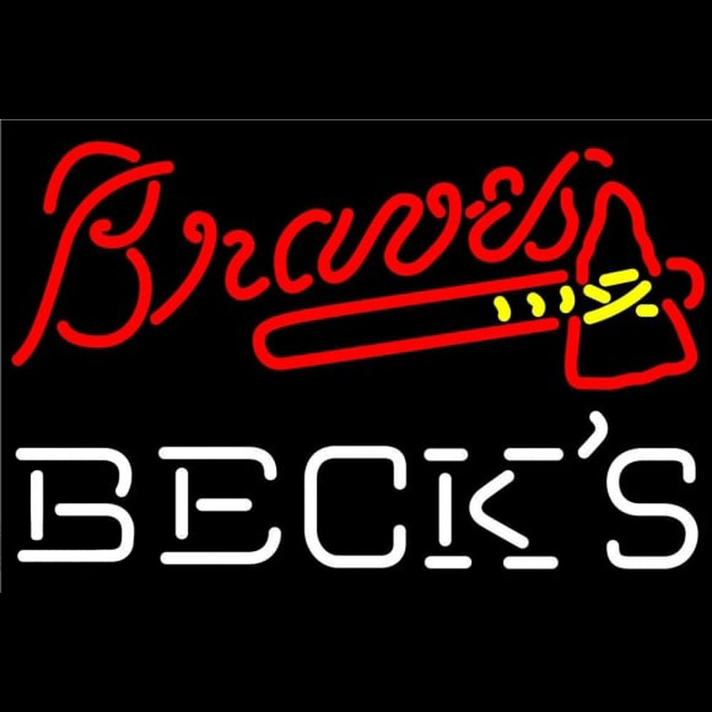 Custom Becks Atlanta Braves MLB Beer Sign Neon Sign USA