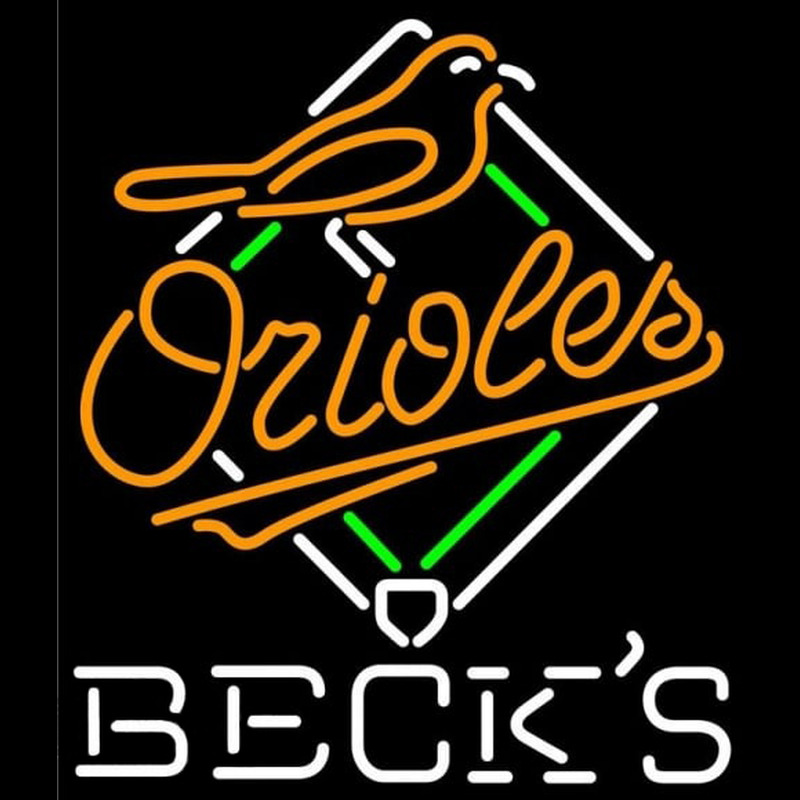 Custom Becks Baltimore Orioles MLB Beer Sign Neon Sign USA