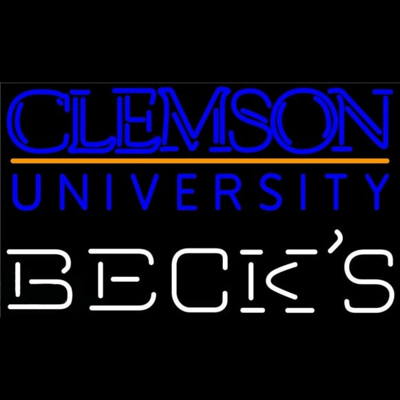 Custom Becks Clemson University Beer Sign Neon Sign USA