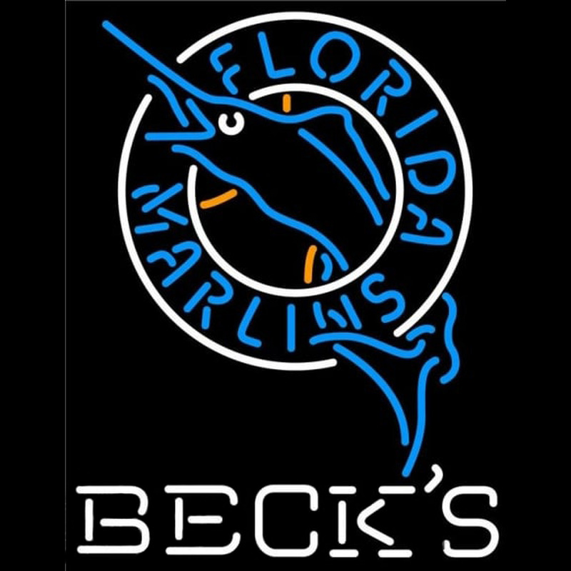 Custom Becks Florida Marlins MLB Beer Sign Neon Sign USA